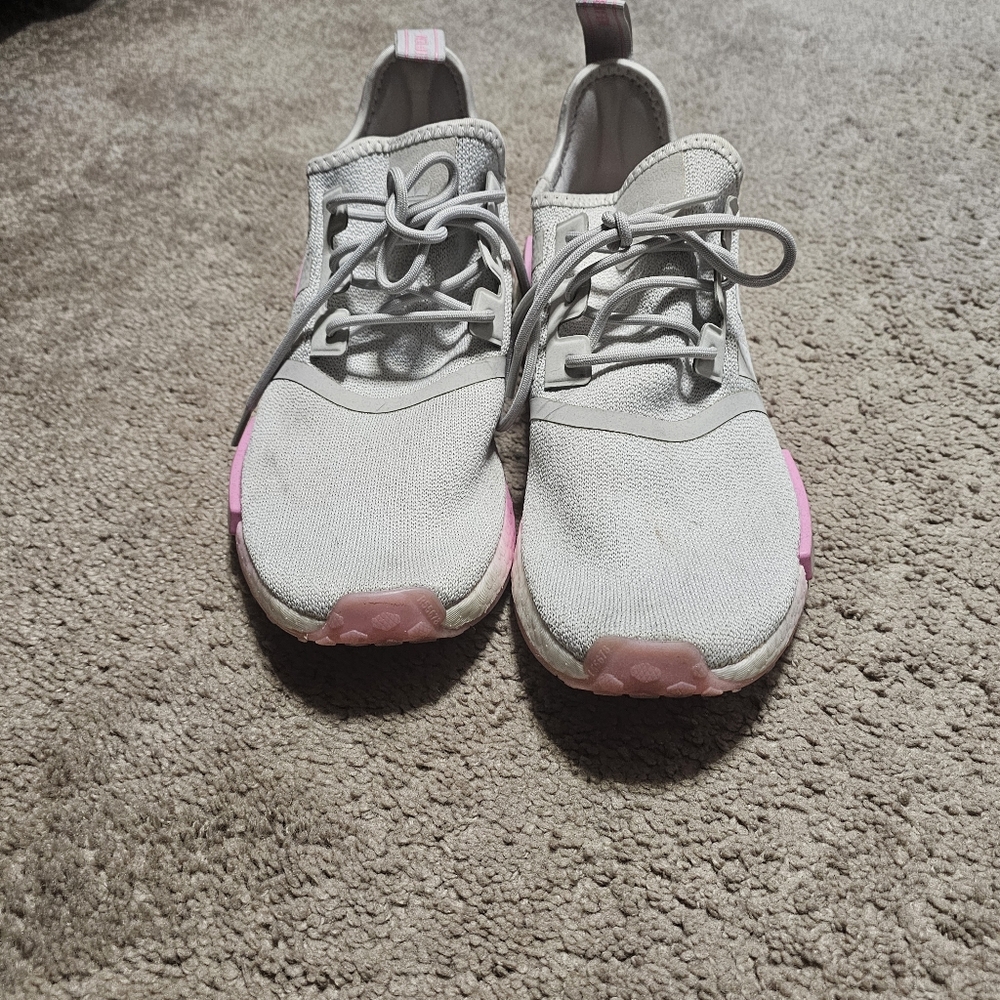Stylish Gray and Pink Sneakers